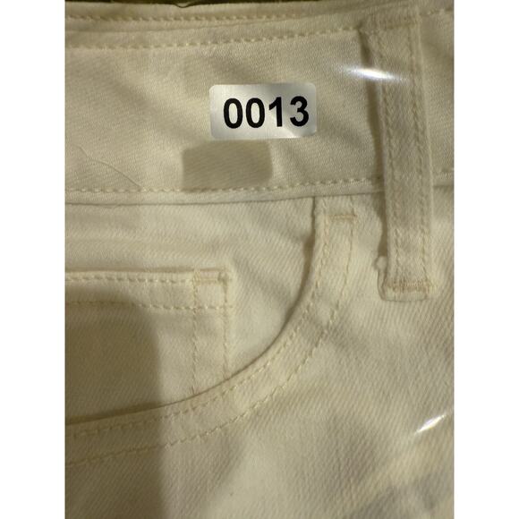 Old Navy Womens Size 10 White Back Slit Denim Jean Skirt Double Button, Pockets - Picture 7 of 7
